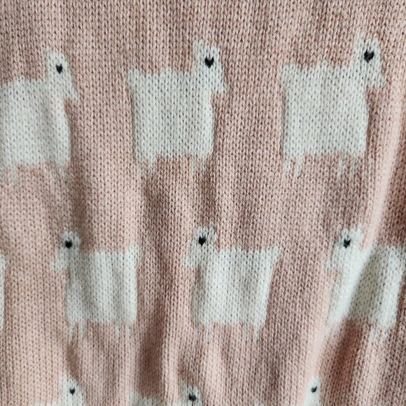 Soft Pink Sheep Knit Sweater – Size S - Picture 2 of 8